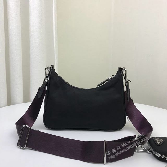 prada女包 普拉達2020新款nylon Hobo手拎包 時尚百搭 prada腋下包 1BH204 Prada單肩斜挎包  pyd2382